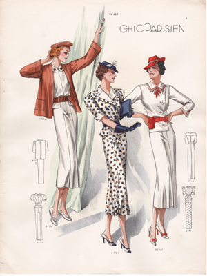 art deco fashion illustrations Paris 1936